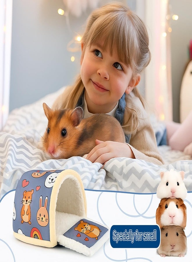 Colenumone Guinea Pig Hideout for Hamster & Guinea Pig Cage Accessories - Washable Fleece Hideout/House with Step Pad, for Rabbit/Chinchilla/Ferret (S) - Image 4